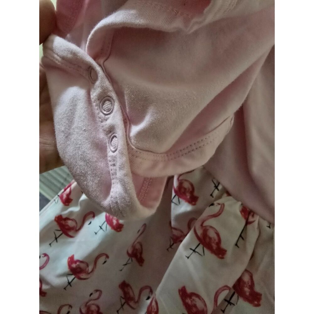 Upcycled One Piece 12 Mon Dress w Matching Bloomers and Ruffles Flamingo Pink